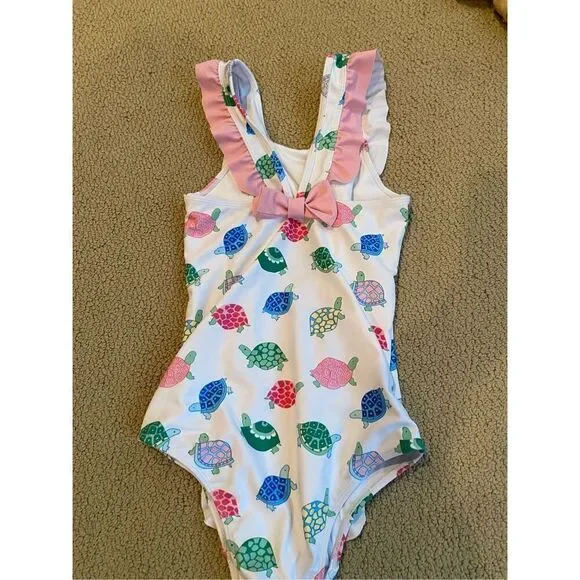 NWOT LITTLE ENGLISH Flutter one piece Snappy Turtle size 10 - Picture 3 of 5